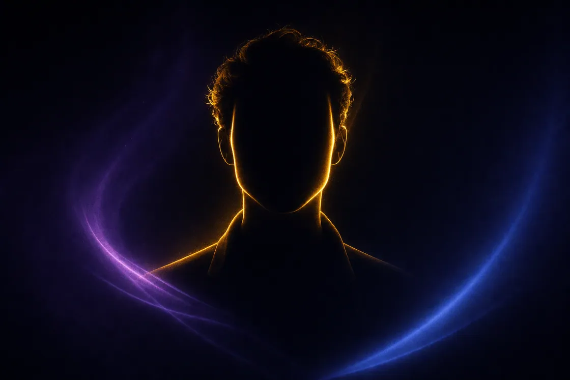 A rim-lit faceless silhouette — build a channel without a camera
