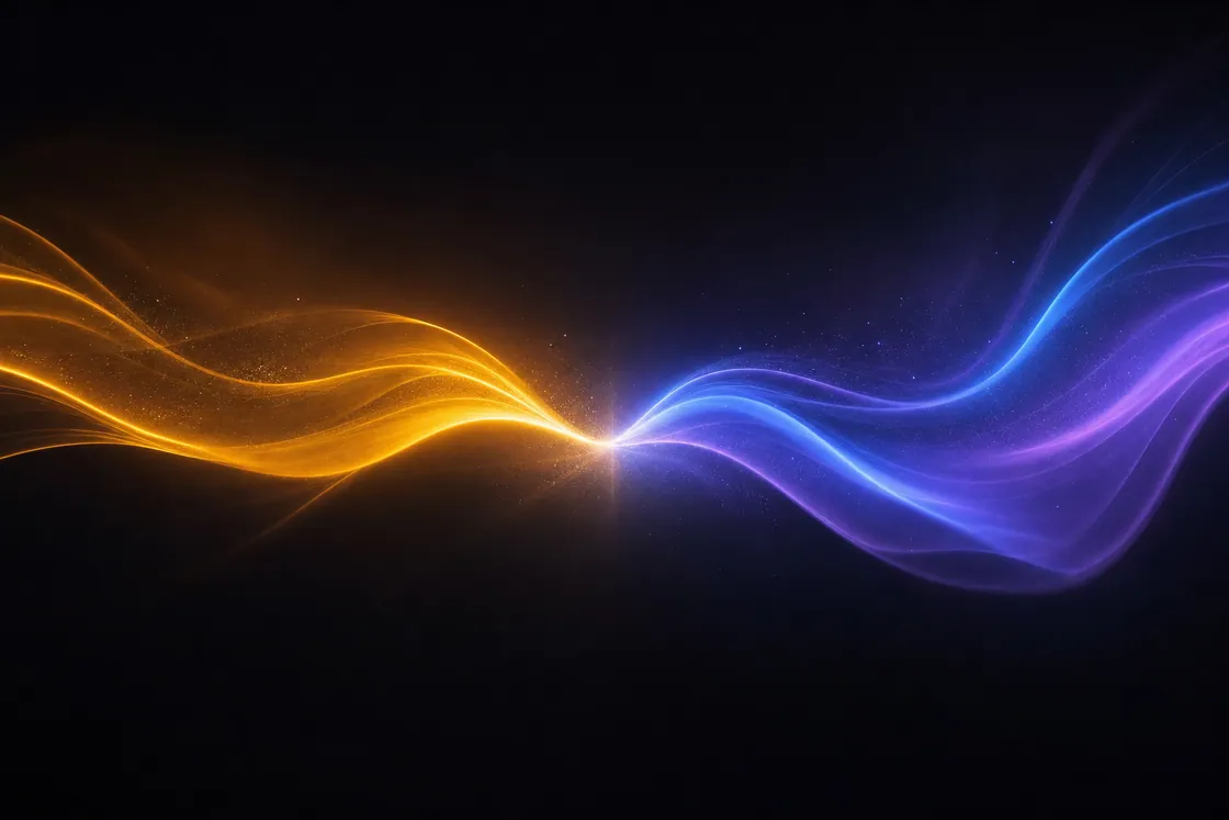 Two streams of light meeting — GZOO Media Studio compared with CapCut